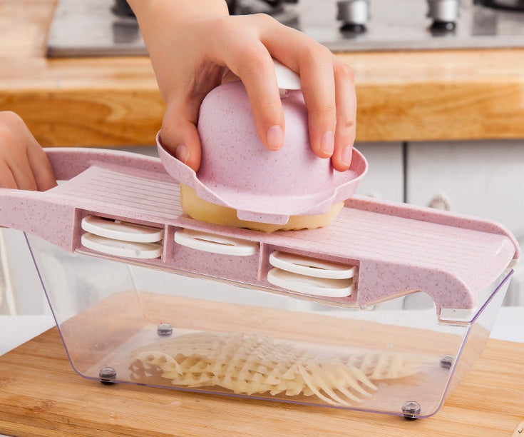 Multifunktionaler Gemüseschneider Home Kitchen Schneiden und Würfeln Obst Artefakt
