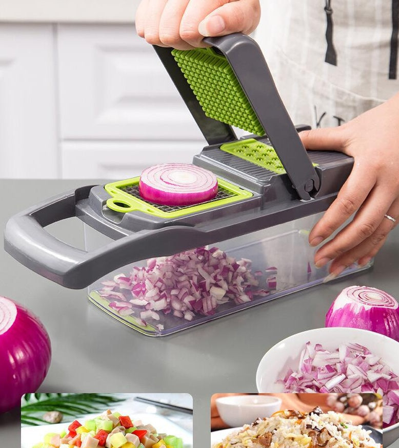 Multifunktionaler Gemüseschneider Home Kitchen Schneiden und Würfeln Obst Artefakt