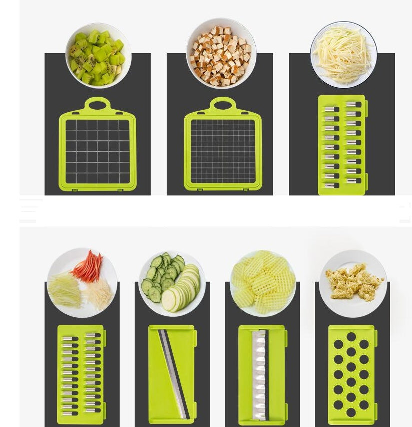 Multifunktionaler Gemüseschneider Home Kitchen Schneiden und Würfeln Obst Artefakt
