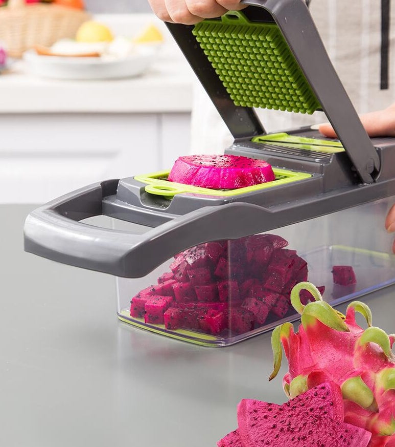 Multifunktionaler Gemüseschneider Home Kitchen Schneiden und Würfeln Obst Artefakt