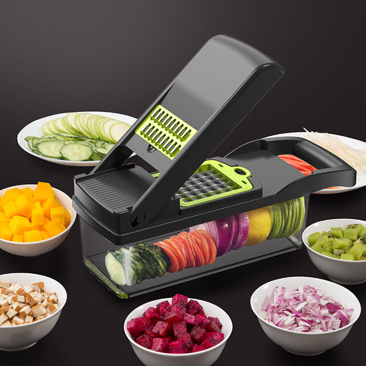 Multifunktionaler Gemüseschneider Home Kitchen Schneiden und Würfeln Obst Artefakt